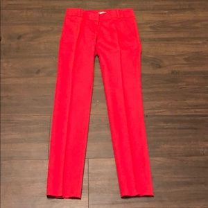 LOFT red long crop Marisa pants size 00